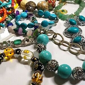 EQ857 Wearable Vintage Jewelry Grab Bag or Craft Lot